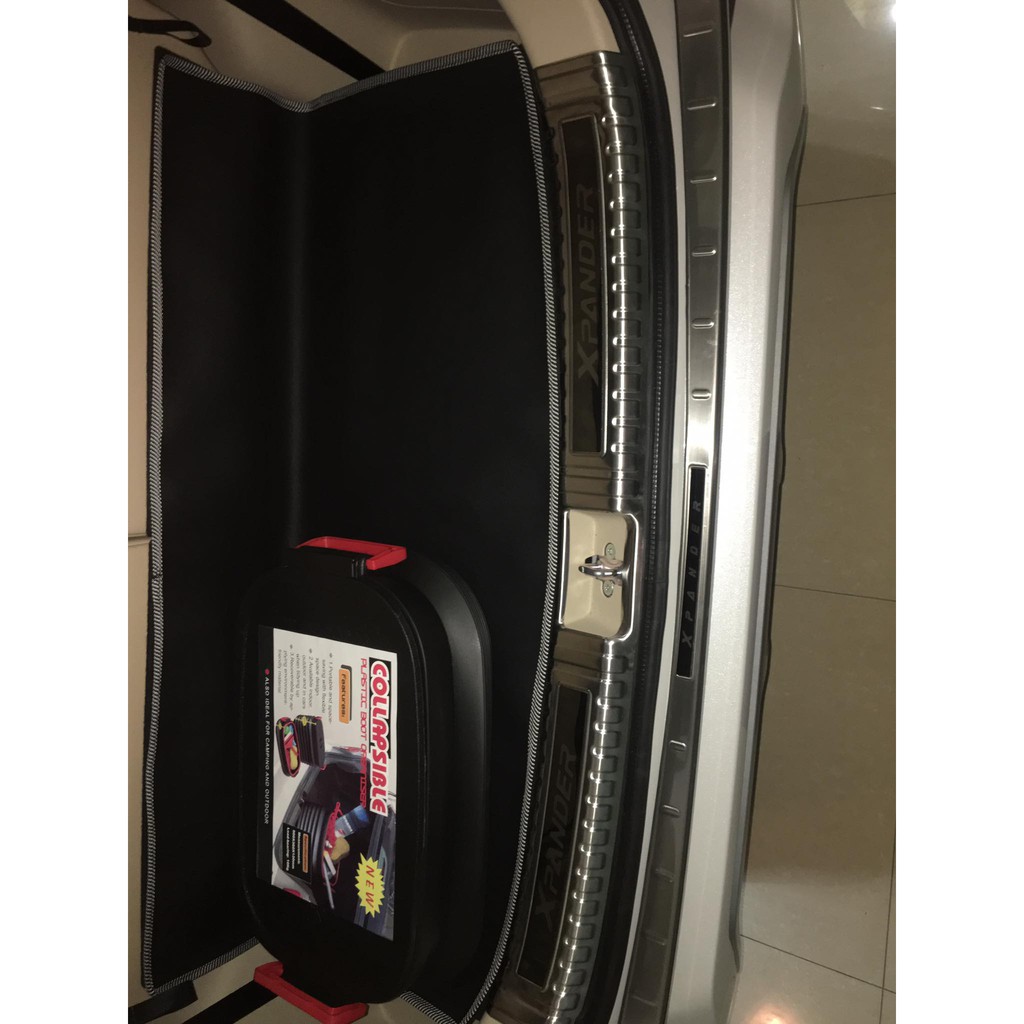 Ốp chống trầy cốp trong, ngoài xe Mitsubushi Xpander 2018- 2019 - 2020- 2021- 2022- 2023 chất liệu inox cao cấp