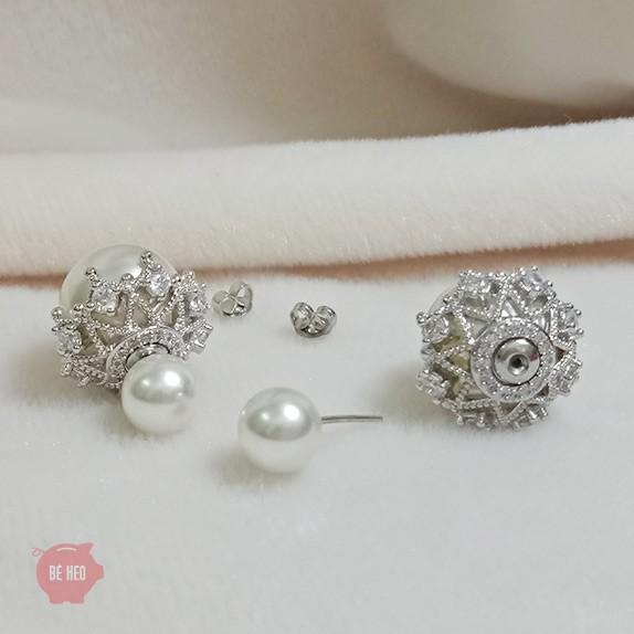 Bông tai ngọc nhân tạo ren BHBT98