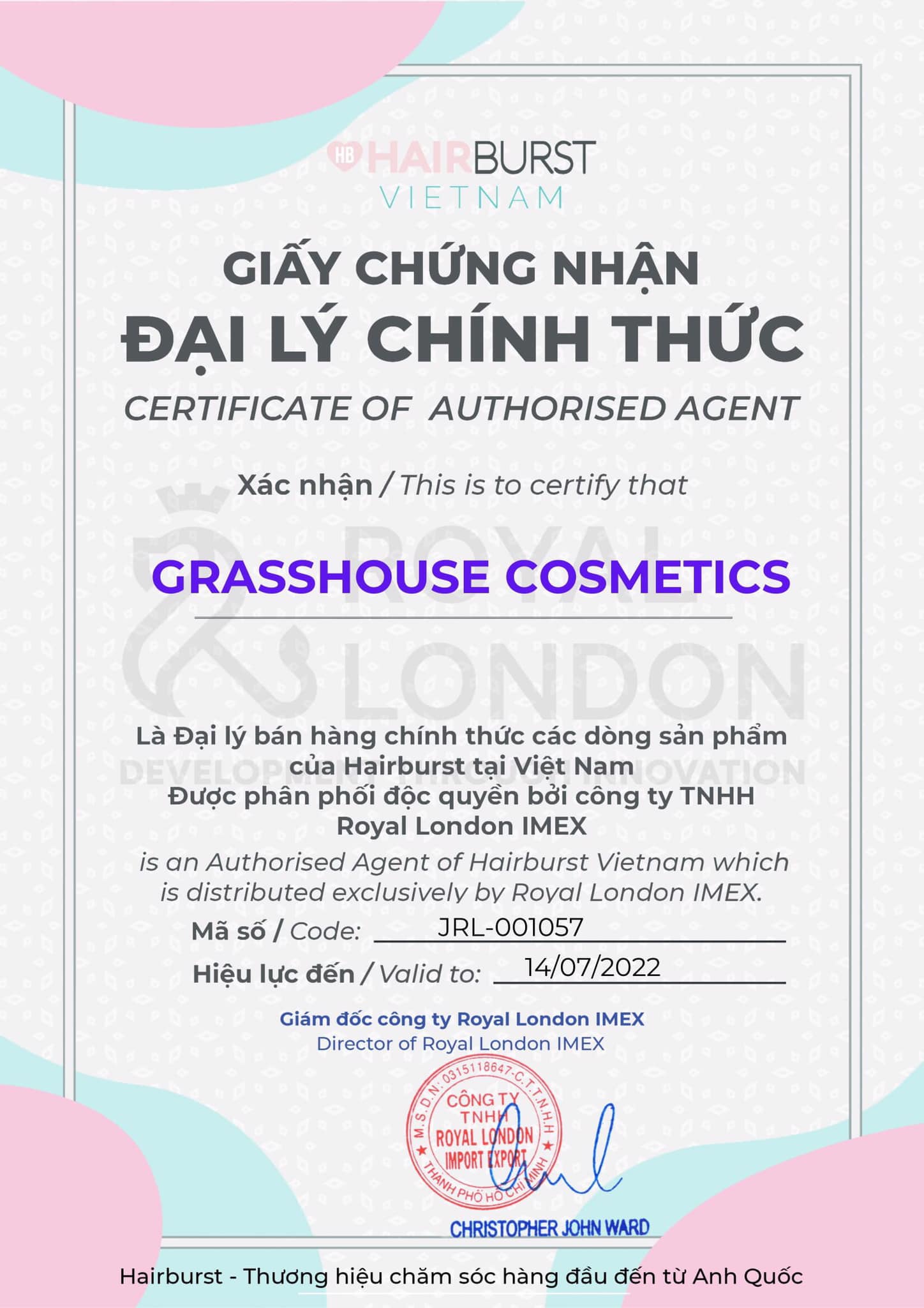 Set gội xả HAIRBURST kích thích tóc mọc dài hơn chắc khỏe hơn 350ml/chai