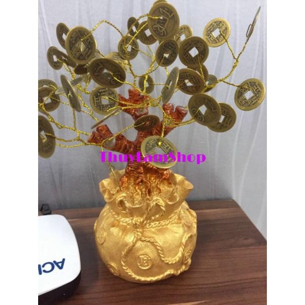 Cây tài lộc may mắn bằng xu đồng