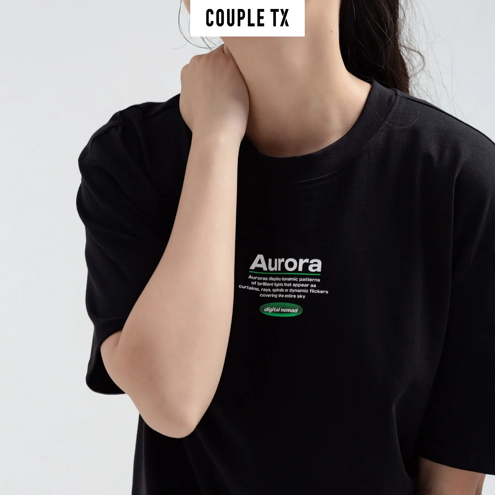 COUPLE TX - Áo Thun Nữ Relax Fit In Graphic Aurora WTS 2178