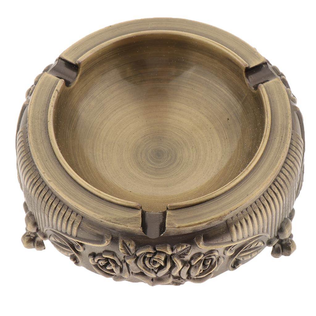 Retro Ashtray Multi Cigarettes Rest Outlet for Group of People Use-Bronze