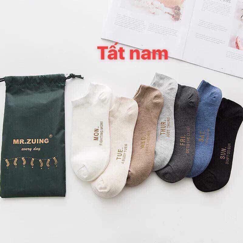 Túi tất Mr Zuing và Mis Zuing / tất 7 ngày ( 1 túi 7 đôi )