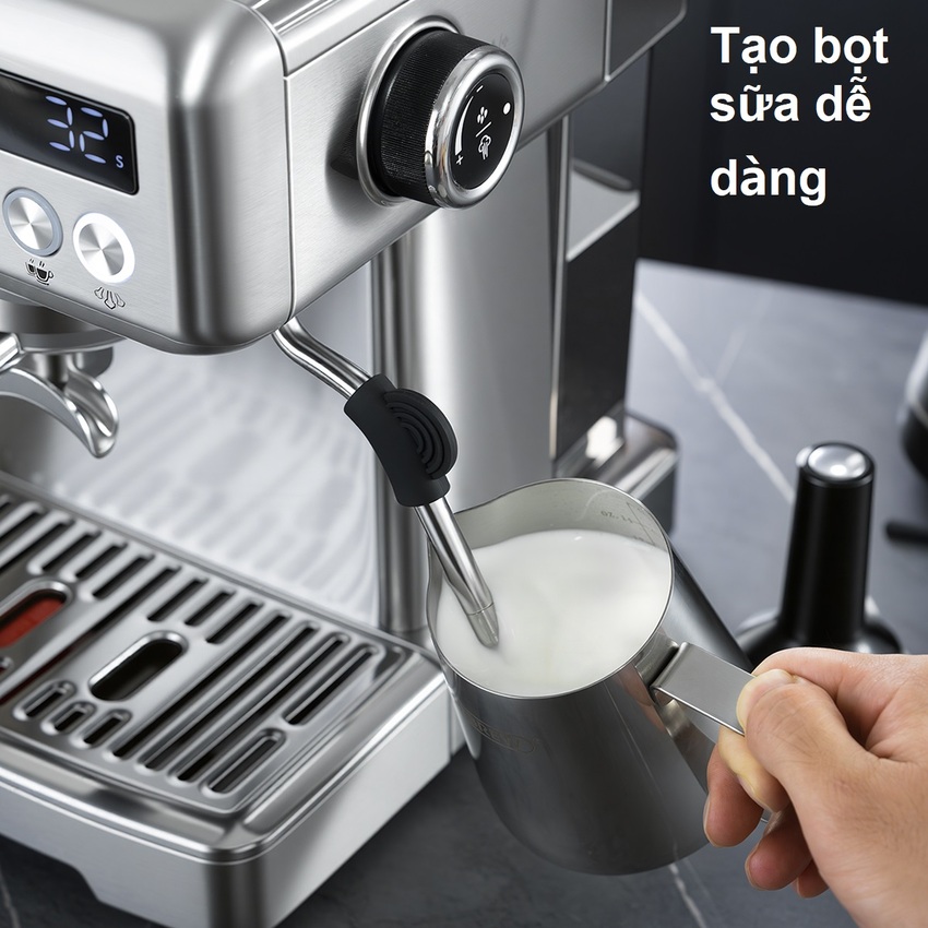 Máy pha cà phê chuyên nghiệp Espresso, Cappuccino, Latte. Thương hiệu Mỹ cao cấp HiBREW - H10. Hàng chính hãng