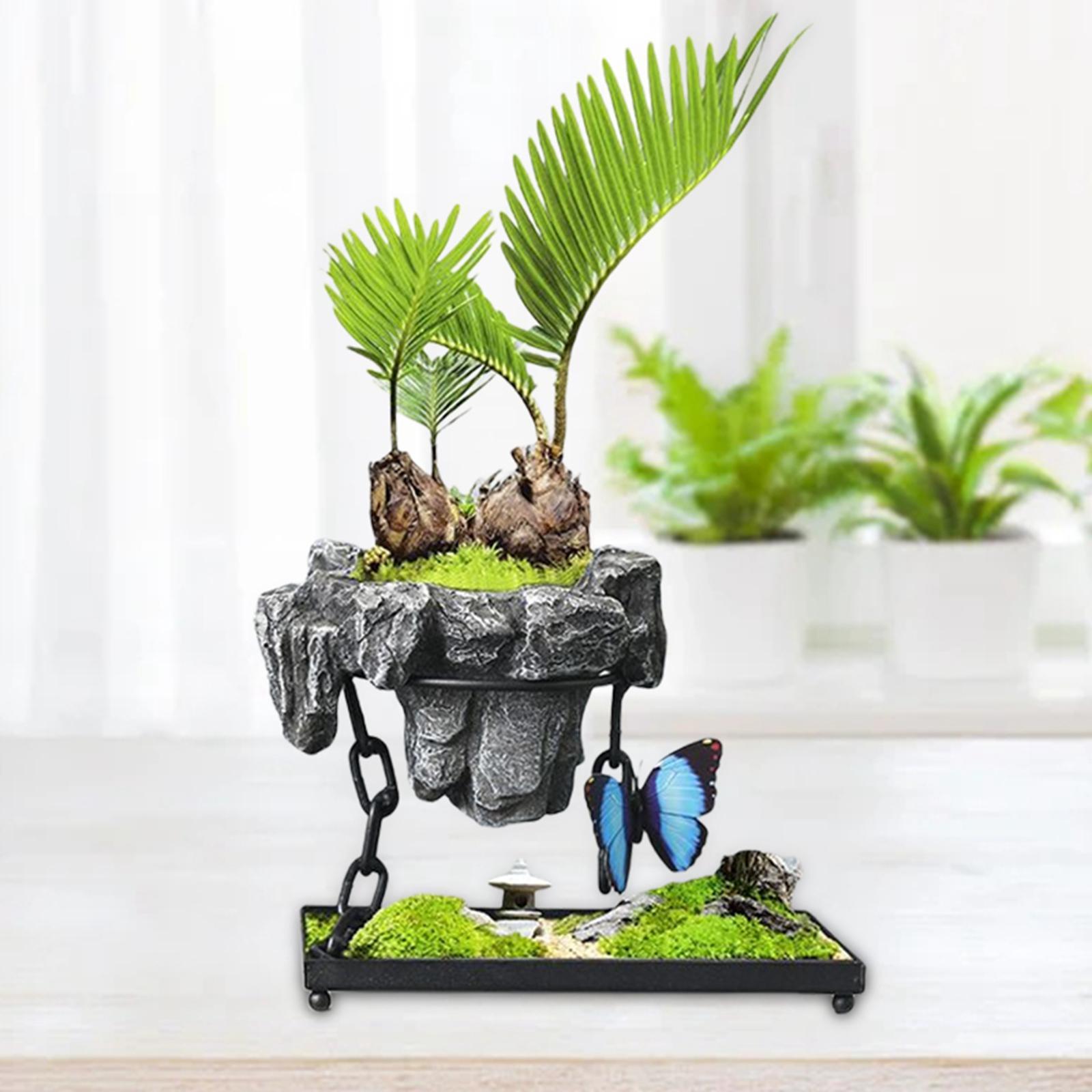 Butterfly Floating Plant Pot Planters Square with Rockery
