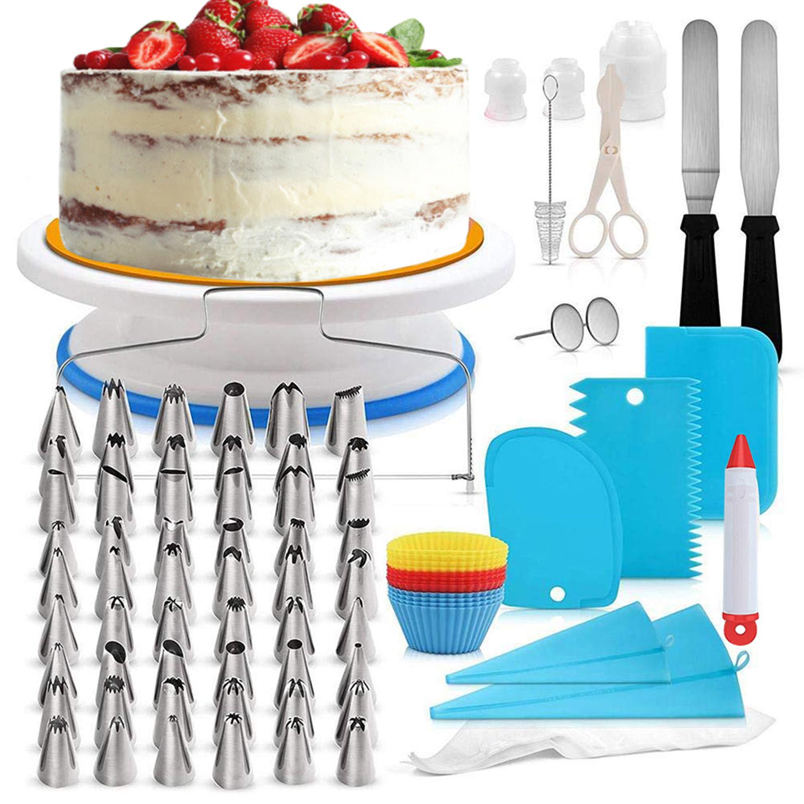 Cake Decor Stainless Steel Cake Decorating Supplies Cake Turntable 106PCS/Set DIY Cream Tools