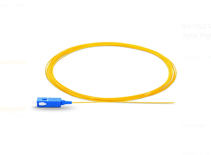 Dây nhảy quang SC UPC Simplex OS2 Single Mode PVC Pigtail sample - Xmethod Network - Hàng chính hãng
