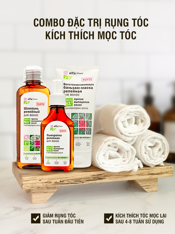 Dầu Ủ - Xả Elfa Pharm 200ml Tinh Chất Thảo Mộc 7in1, Chiết Xuất Ngưu Bàng Cải Thiện Gẫy Rụng, Kích Thích Mọc Tóc