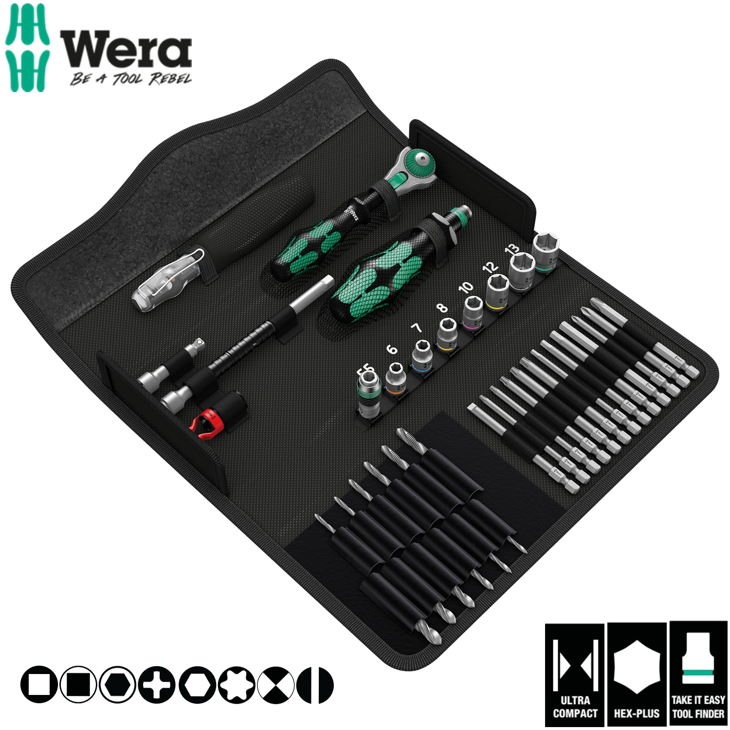 Bộ Kraftform Kompakt M 1 Metal Wera 05135928001