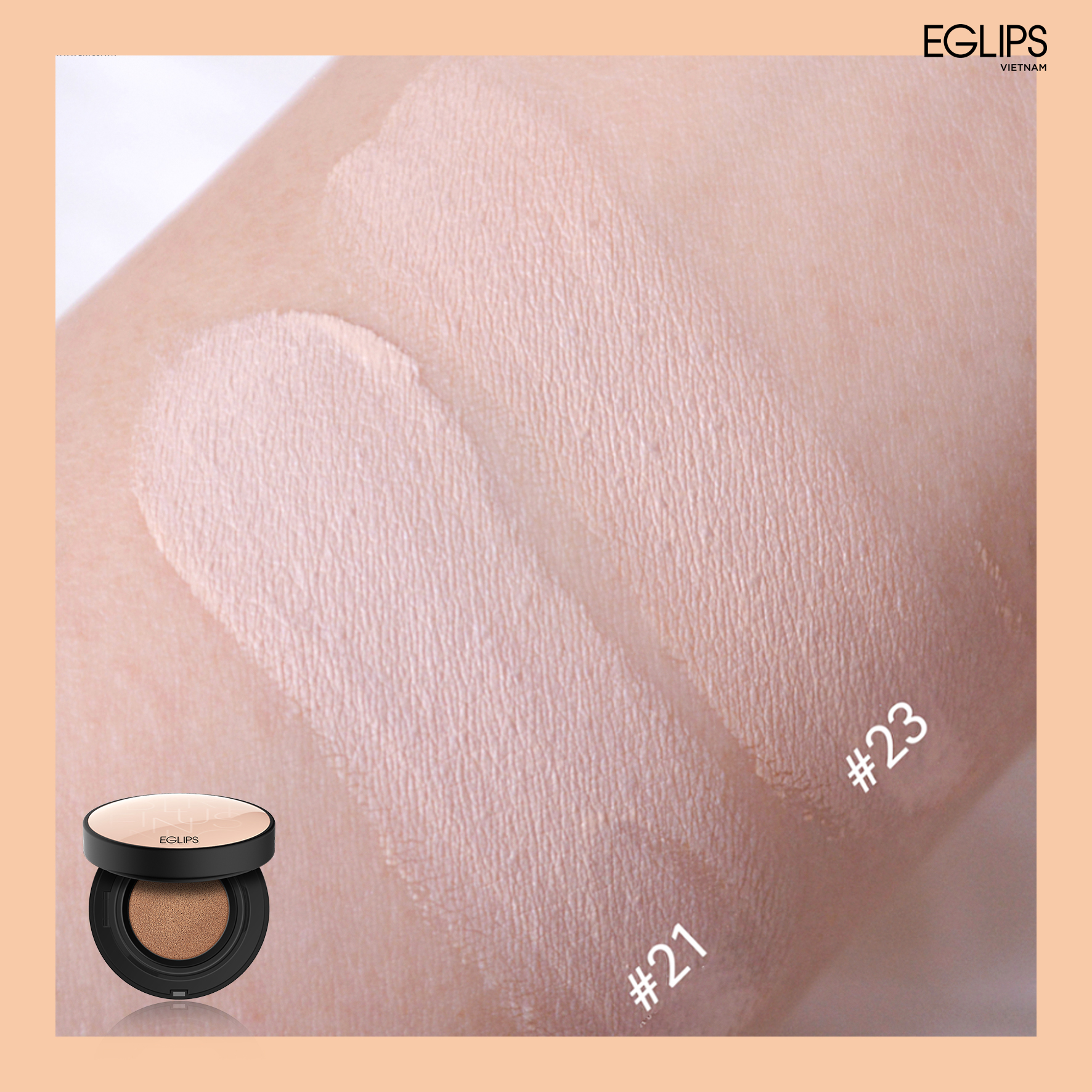 Phấn nước Eglips Blur Finishing Cushion (Chỉ số chống nắng SPF50+/PA+++) 12g (Matte) Che khuyết điểm tự nhiên