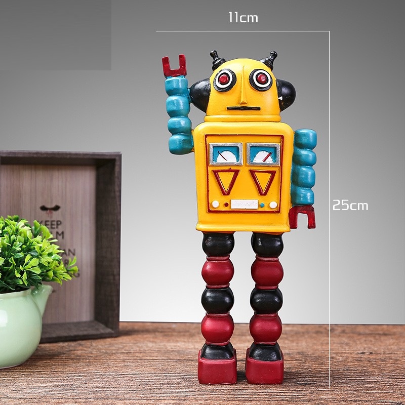 Mô hình robot decor trang trí loại lớn , màu sắc bắt mắt dùng để làm quà tặng hoặc trang trí nhà cửa không khí vui tươi