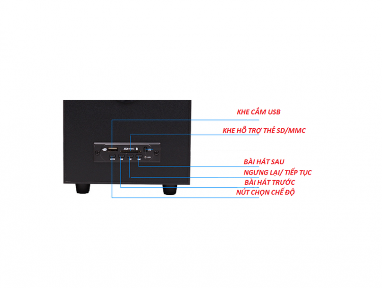 Loa Bluetooth vi tính điện thoại tivi máy tính laptop PKCB 3 trong 1 PF140 Đen 11