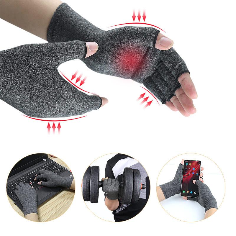1 Nén Viêm Khớp Găng Tay Hỗ Trợ Cổ Tay Giảm Đau Khớp Tay Nẹp Nam Nữ Trị Liệu Dây Nén Găng Tay Color: Grey Size: L