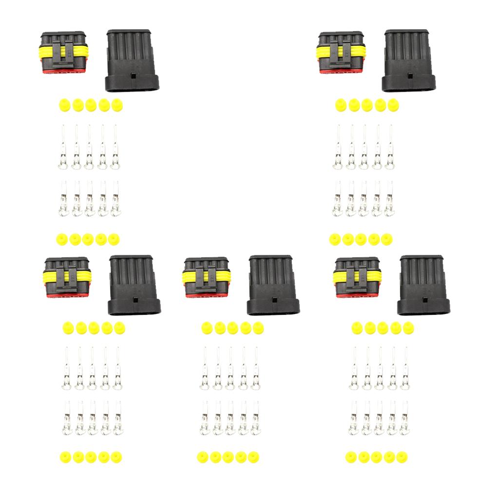 High Quality 5 Kit Waterproof Electrical Wire Cable 5 Pin Way Plug