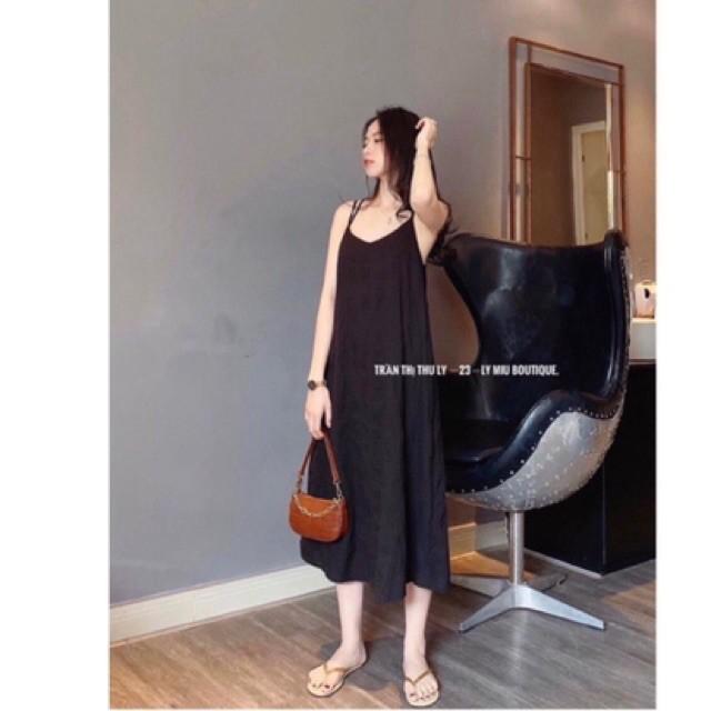 Váy 2 dây siêu xinh chất đũi siêu xinh