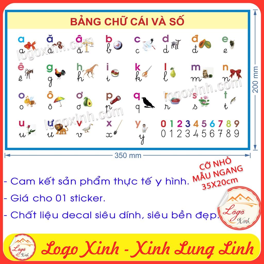 Bảng Chữ Cái Tiếng Việt Dạng Tranh Treo Tường Không Đinh, Decal Dán Cho Bé Lớp Tiểu Học, Lớp Mầm Non, Bé Học Vần Chữ Cái