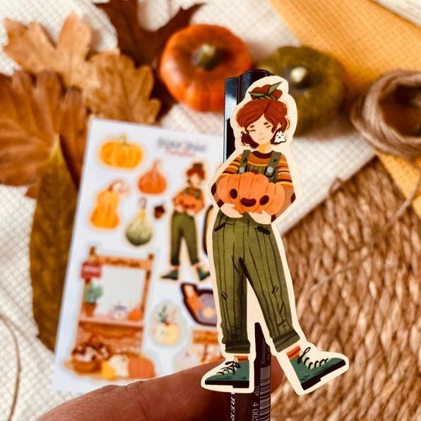 Sticker sheet pumpkin - chuyên dán, trang trí sổ nhật kí, sổ tay | Bullet journal sticker - unim058