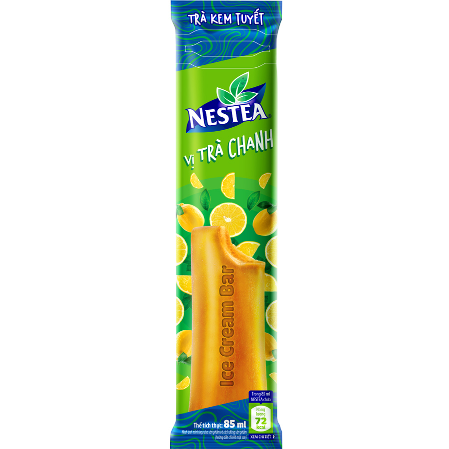 Trà Kem Tuyết Nestea vị Trà Chanh (Hộp 6 gói x 85ml)