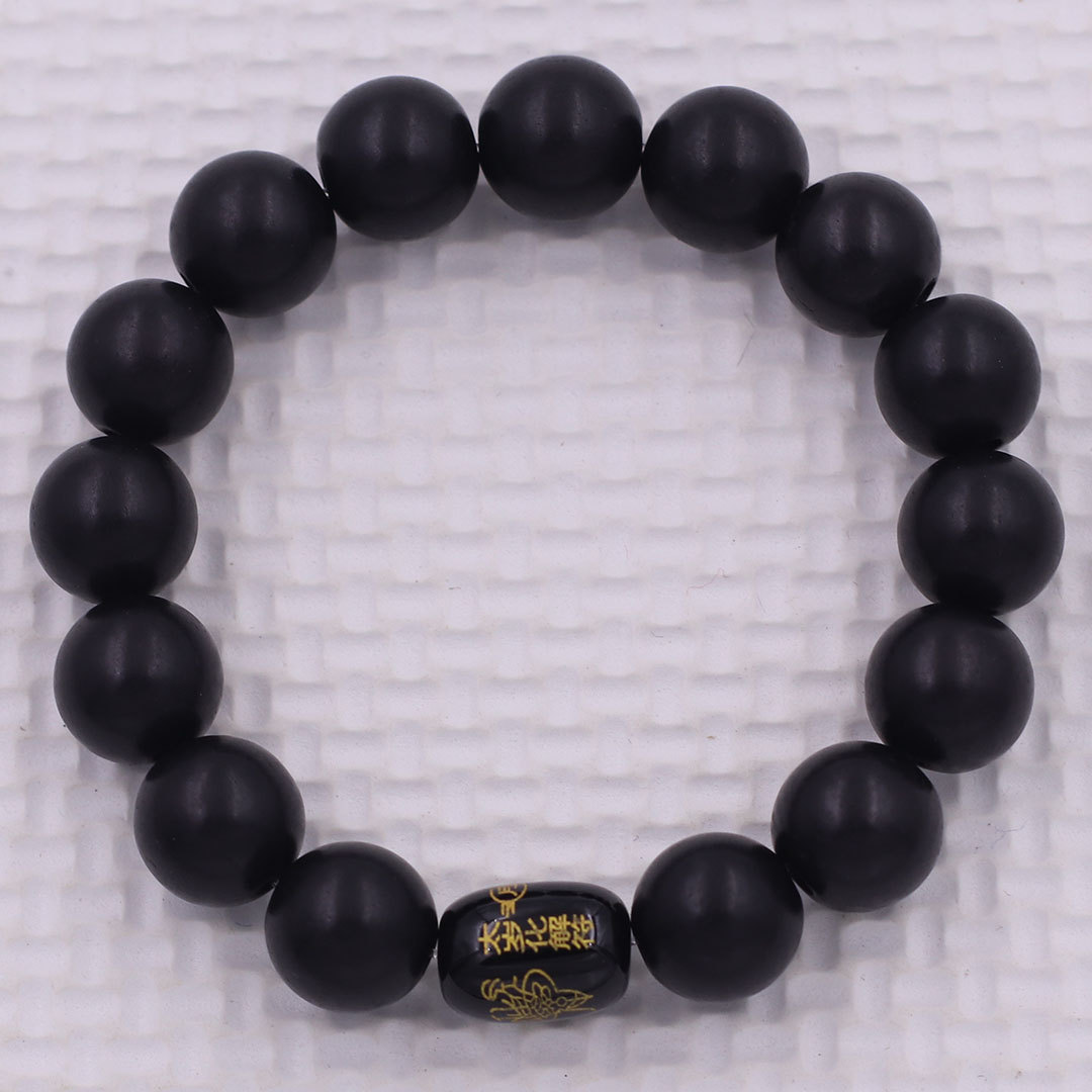 Vòng chuỗi đeo tay gỗ mun 10 ly charm hạt giải thái tuế phù, vòng chuỗi phong thủy, giải năm hạn thái tuế