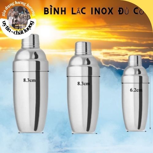 SALE GIÁ SỈ TẠI XƯỞNG Bình Lắc Shaker Inox Dày 550 cc - Pha Chế Cocktail , Trà Sữa
