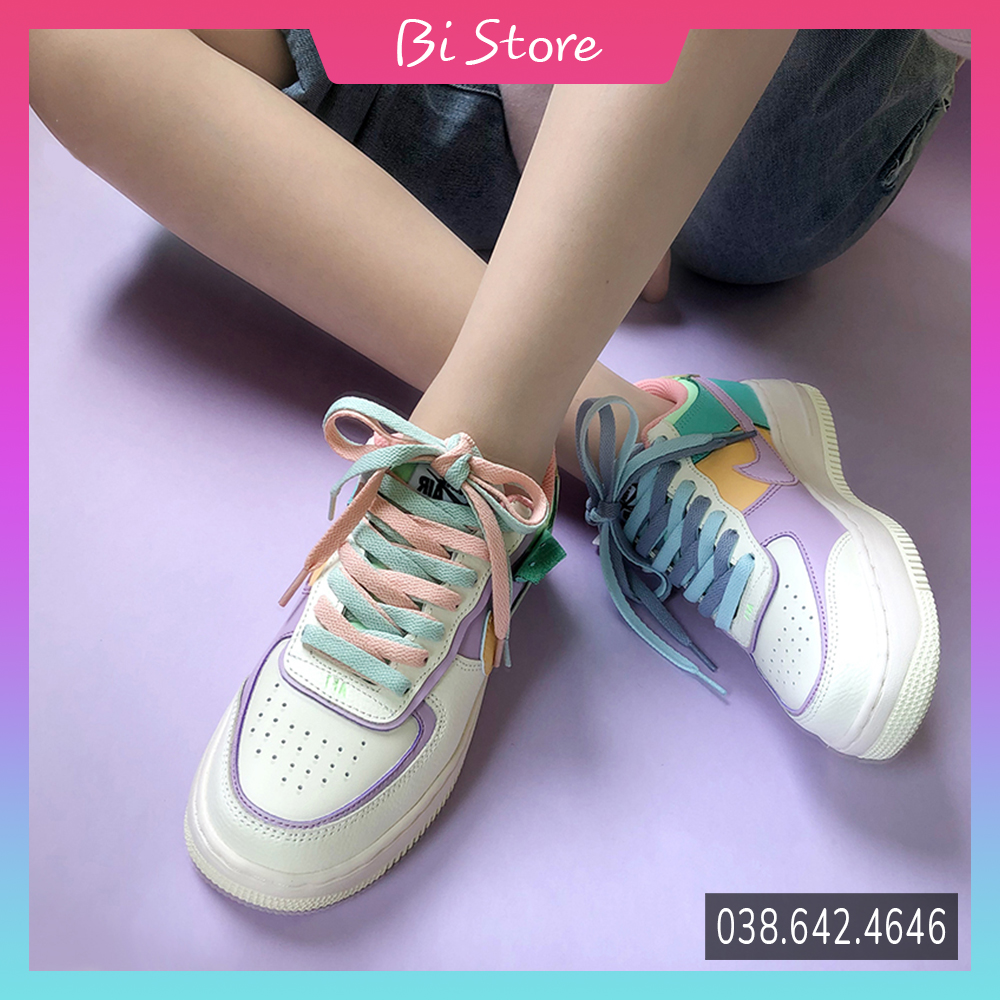 [Bảng 30 màu] Dây giày dẹt màu Pastel dành cho các loại giày thể thao / sneaker Nikee Air Forcee 1 (AF1), Jordann, Adidass, Vanss, Conversee,... [bán theo cặp