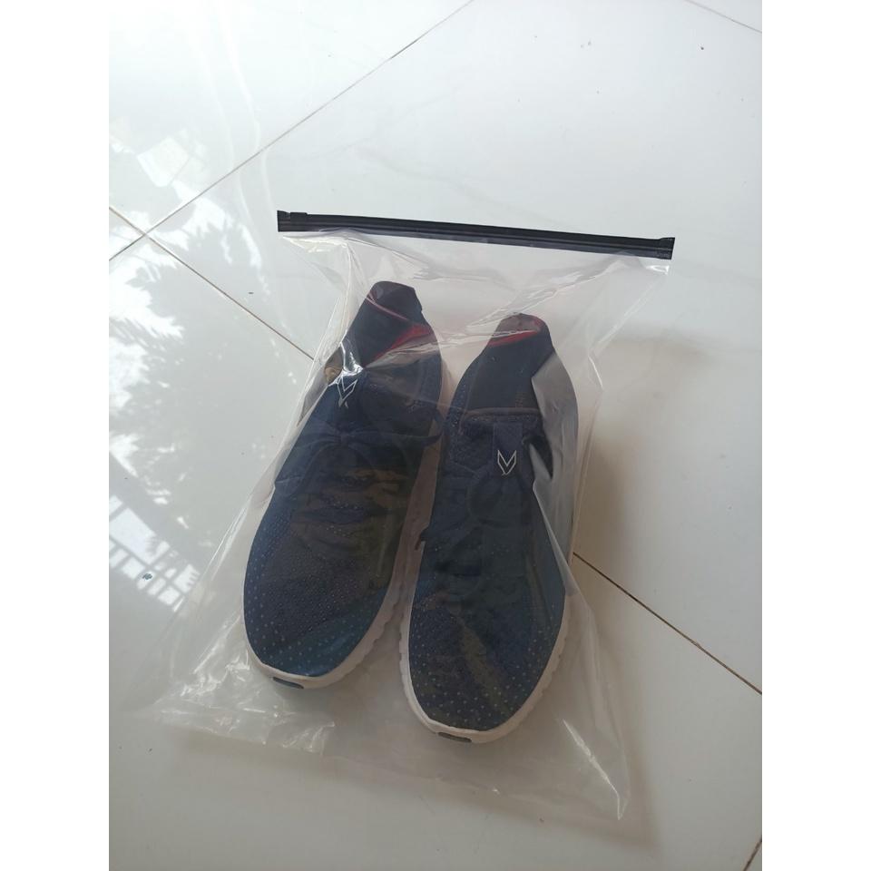 Túi Zip trong có khóa kéo đen đựng quần áo, giày dép