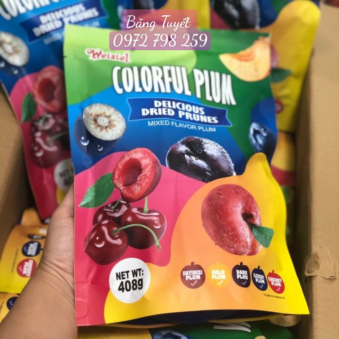 Ô Mai Mix Colorful Plum Gói 408gr