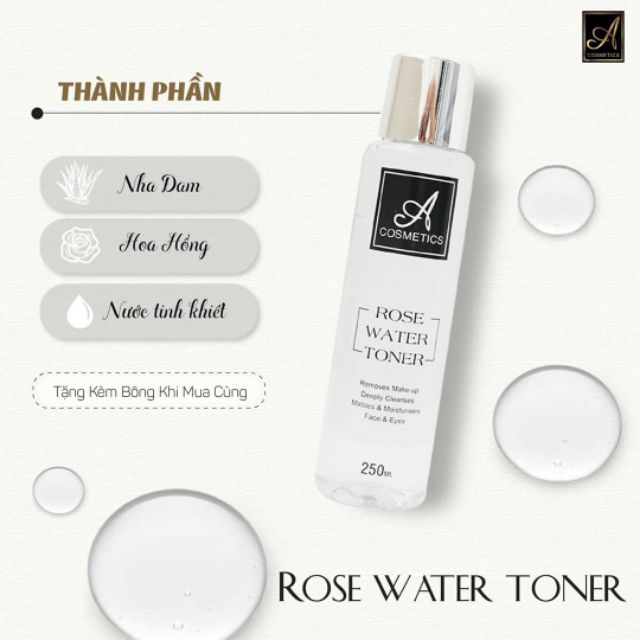 Nước Hoa Hồng Toner Thảo Dược Water Rose ACosmetics