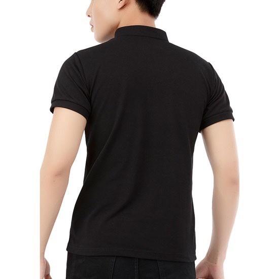 Áo Thun Có Cổ Nam Nữ Vải Cá Sấu Poli Thái Co Giãn 4 Chiều Mặc Cực Mát - Màu Đen