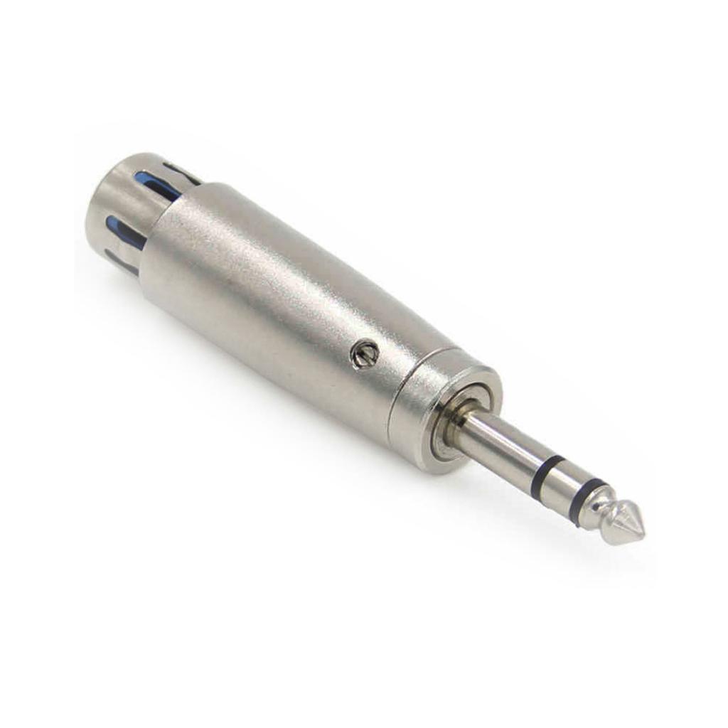 3-Pin XLR Female to 1/4 6.35mm Stereo Male Plug Audio Cable Cord Mic Adapter