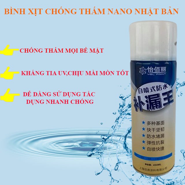 Bình Xịt Đa Năng Chống Thấm, Chống Dột Dột Waterproof Spray Polyurethane - Bình Xịt Bảo Vệ Nhà Bạn Khỏi Ngấm Nước