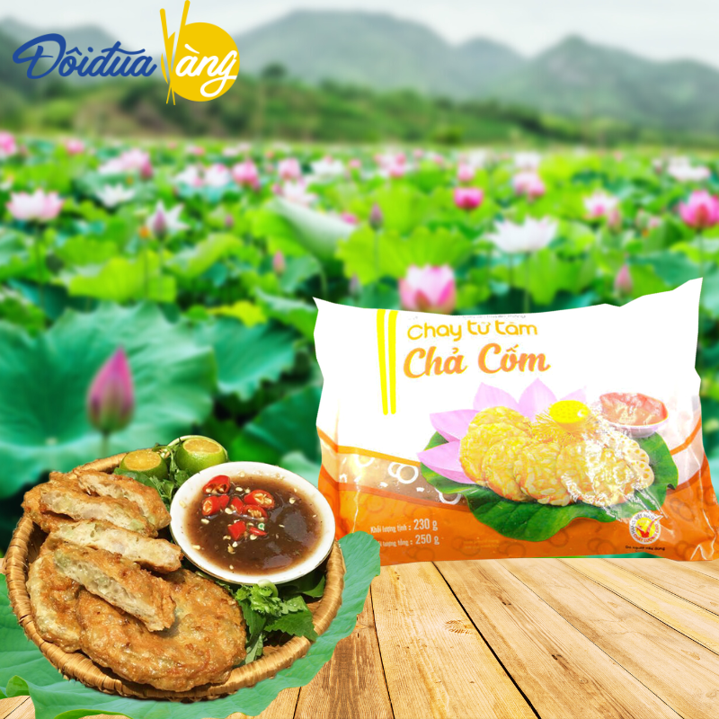 Chả Cốm Chay Đôi Đũa Vàng Dẻo Thơm Chuẩn Vị 230G