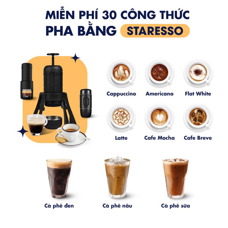 Combo máy pha cà phê Staresso Mirage Plus 2023 và cối xay cà phê Timemore C3 / C3ESP