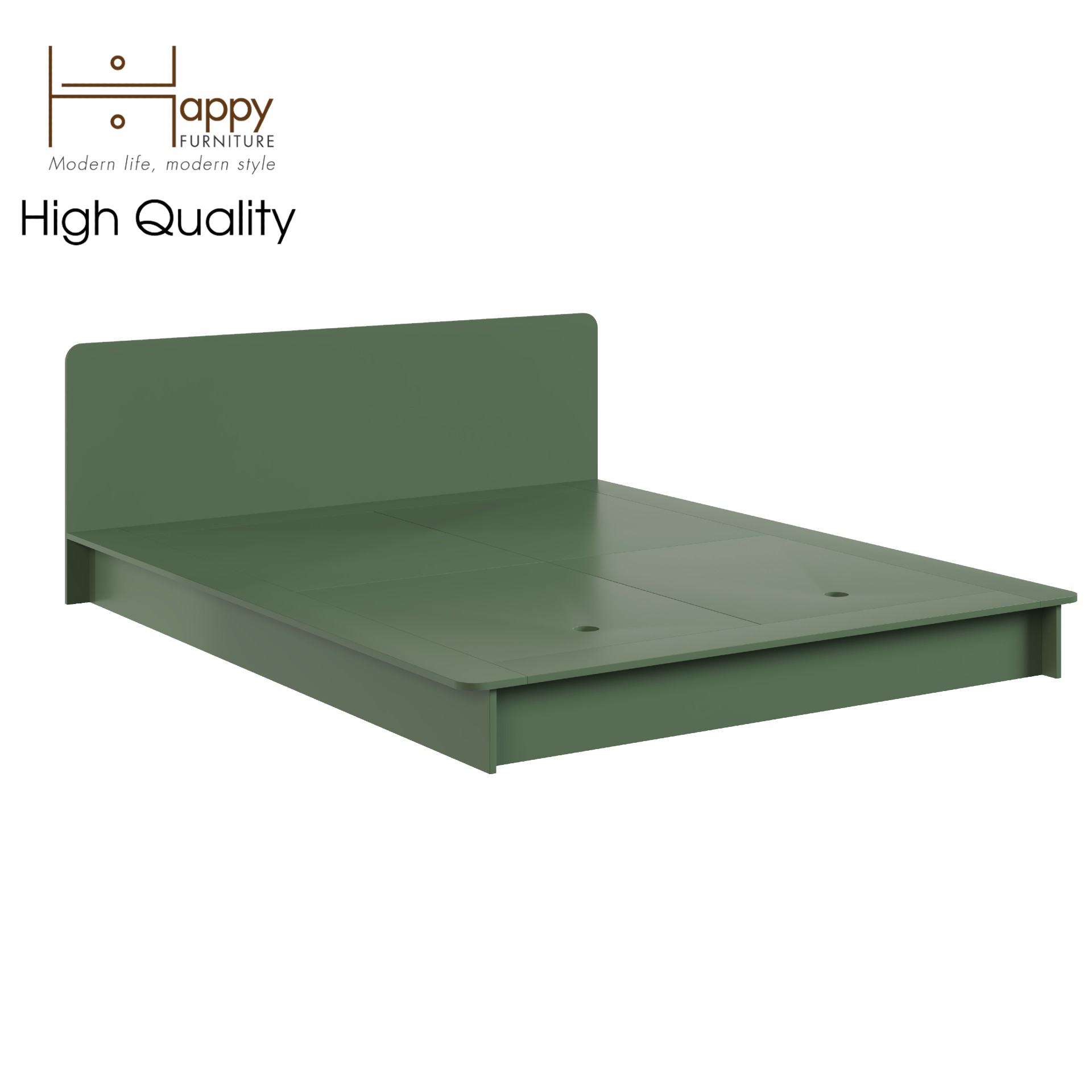 [Happy Home Furniture] NOMIA , Giường ngủ bệt bo viền , GNG_060, GNG_061, GNG_062, GNG_063