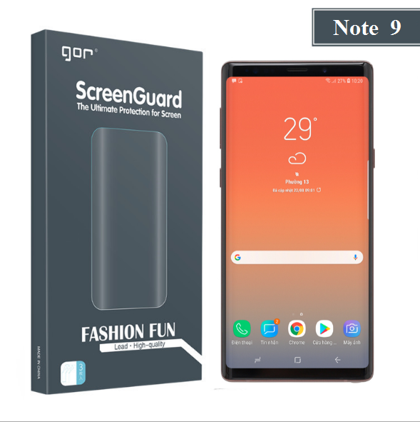 Miếng Dán Dẻo Gor 3D Cho Samsung Galaxy Note 9 (Dán Full màn hình) - Hàng nhập khẩu