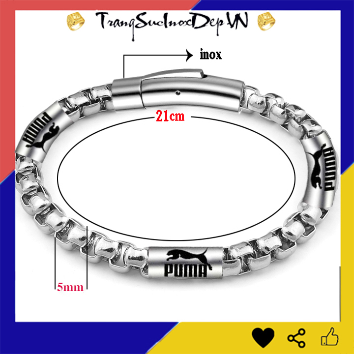 Lắc tay nam kiểu ống trúc 5ly khóa vip bọc khoen inox chạm khắc N sáng đẹp, không đen, thể hiện đẳng cấp phái mạnh