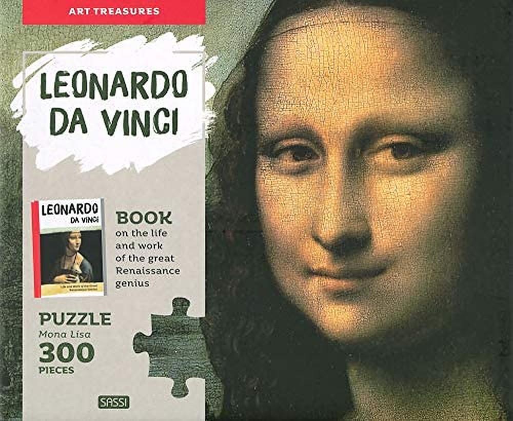 Bộ Tranh Ghép Hình 300 Pcs kèm sách - Art Treasures - Leonardo Da Vinci: Mona Lisa