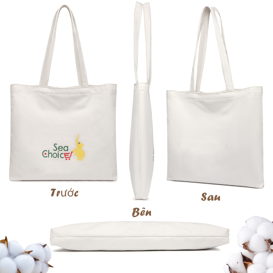 Túi Tote Bằng Vải Canvas Sea Choice Đeo Vai Đa Năng Sức Chứa Lớn Thời Trang Cho Nữ Thích Hợp Cho DIY/Mua Sắm/Quà Tặng