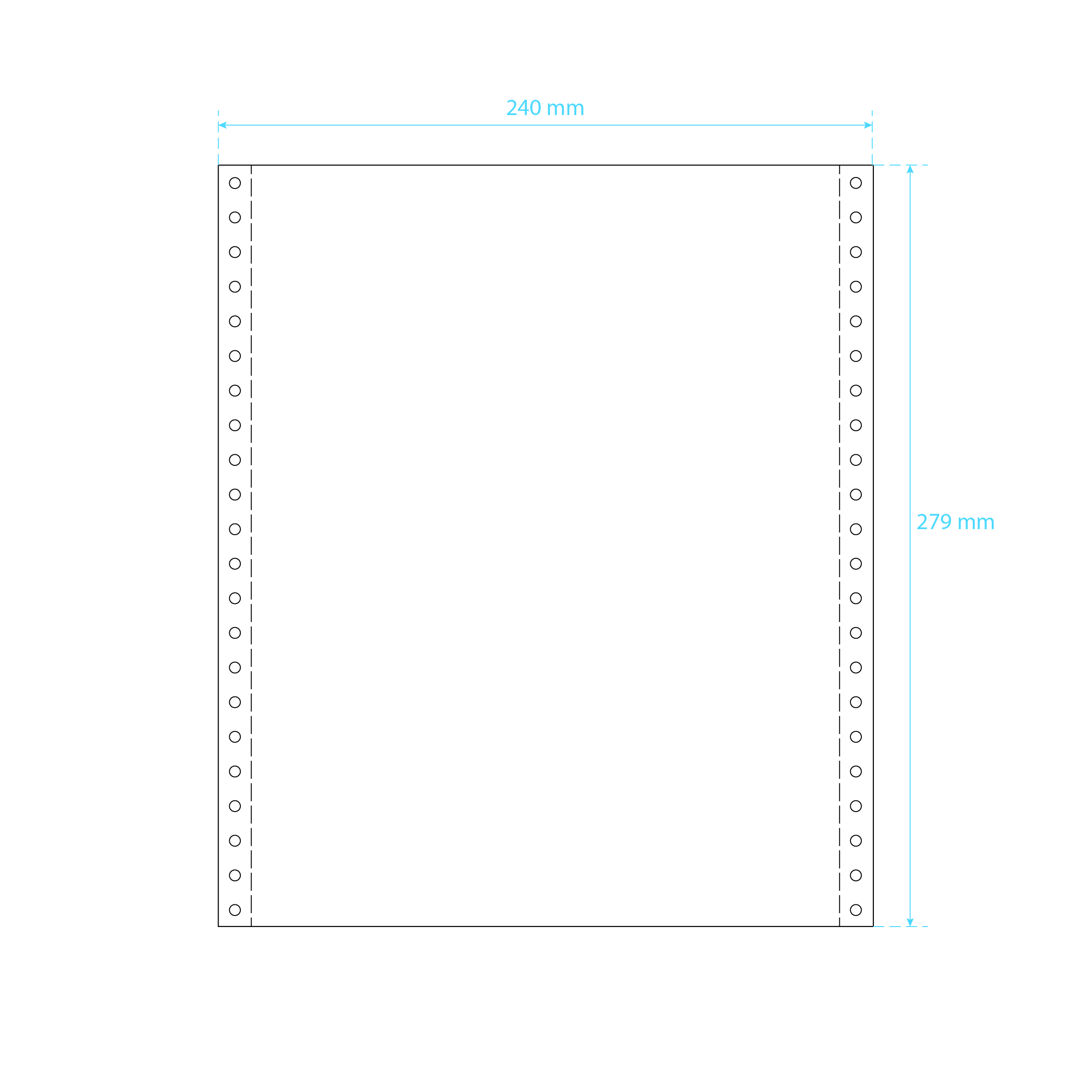 Giấy vi tính liên tục 4 liên (240 x 279 mm)