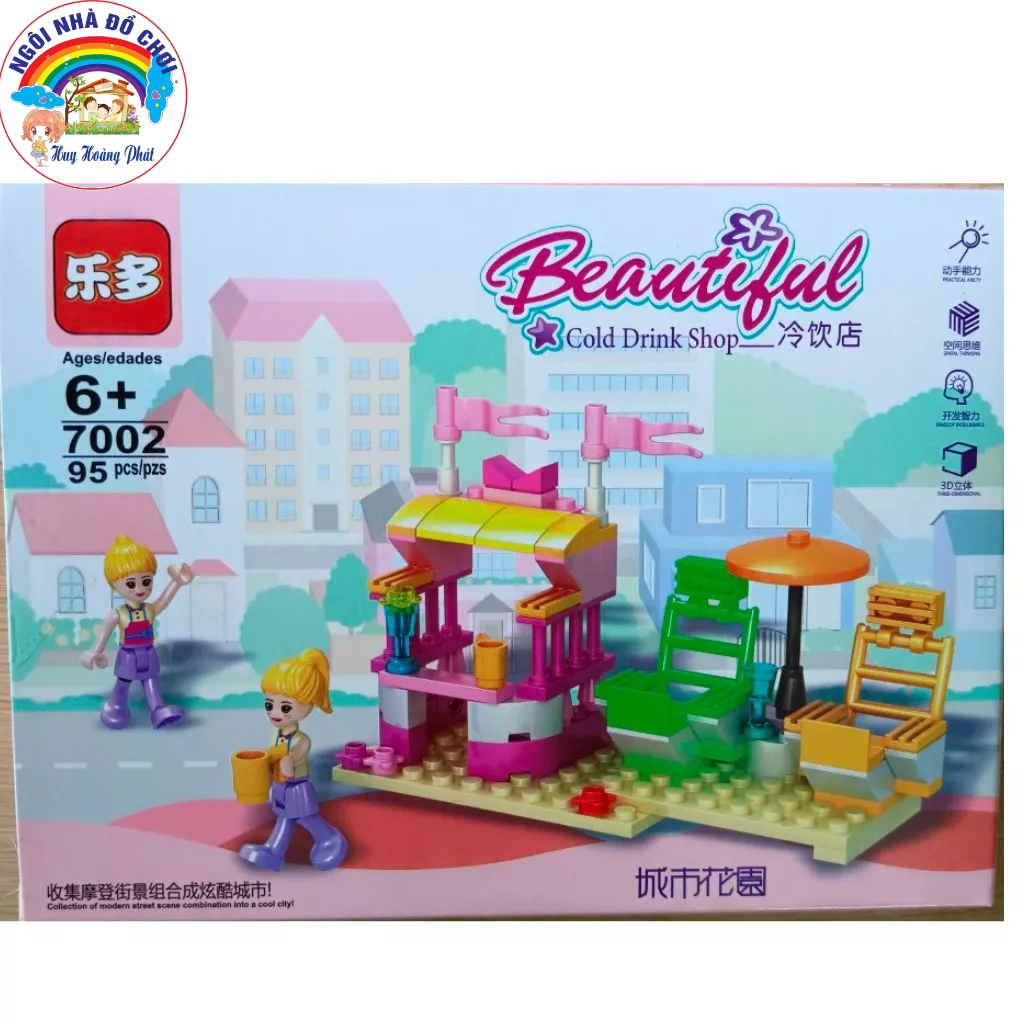 Đồ chơi  lắp ráp xếp hình, các mẫu cửa hàng: cửa  hàng hoa, cửa hàng nước, cửa hàng bánh...) BEAUTIFUL