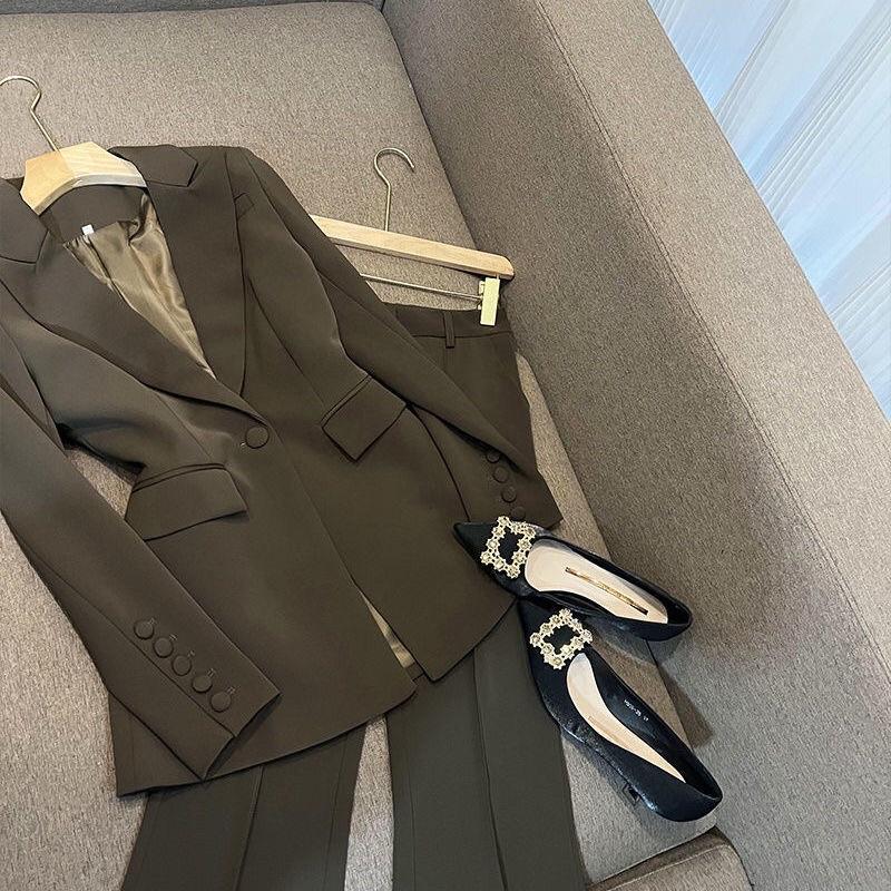 Set Đồ Áo Blazer Nữ +quần ống suông phong cách hàn quốc mẫu mới chất đẹp mã SZ01G
