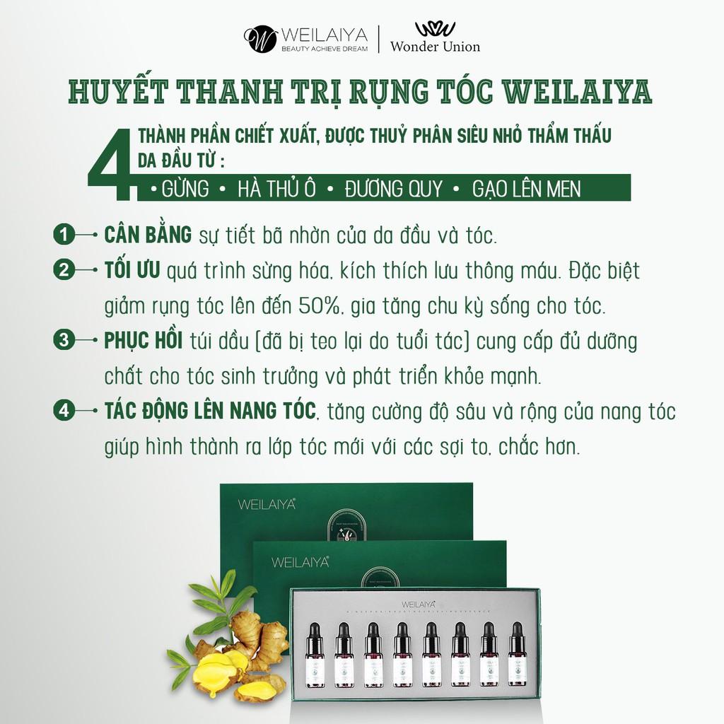 Serum Huyết Thanh Mọc Tóc Weilaiya Hỗ Trợ Giảm Rụng, Kích Mọc Tóc Nhanh - Set 8 Lọ x 5ml