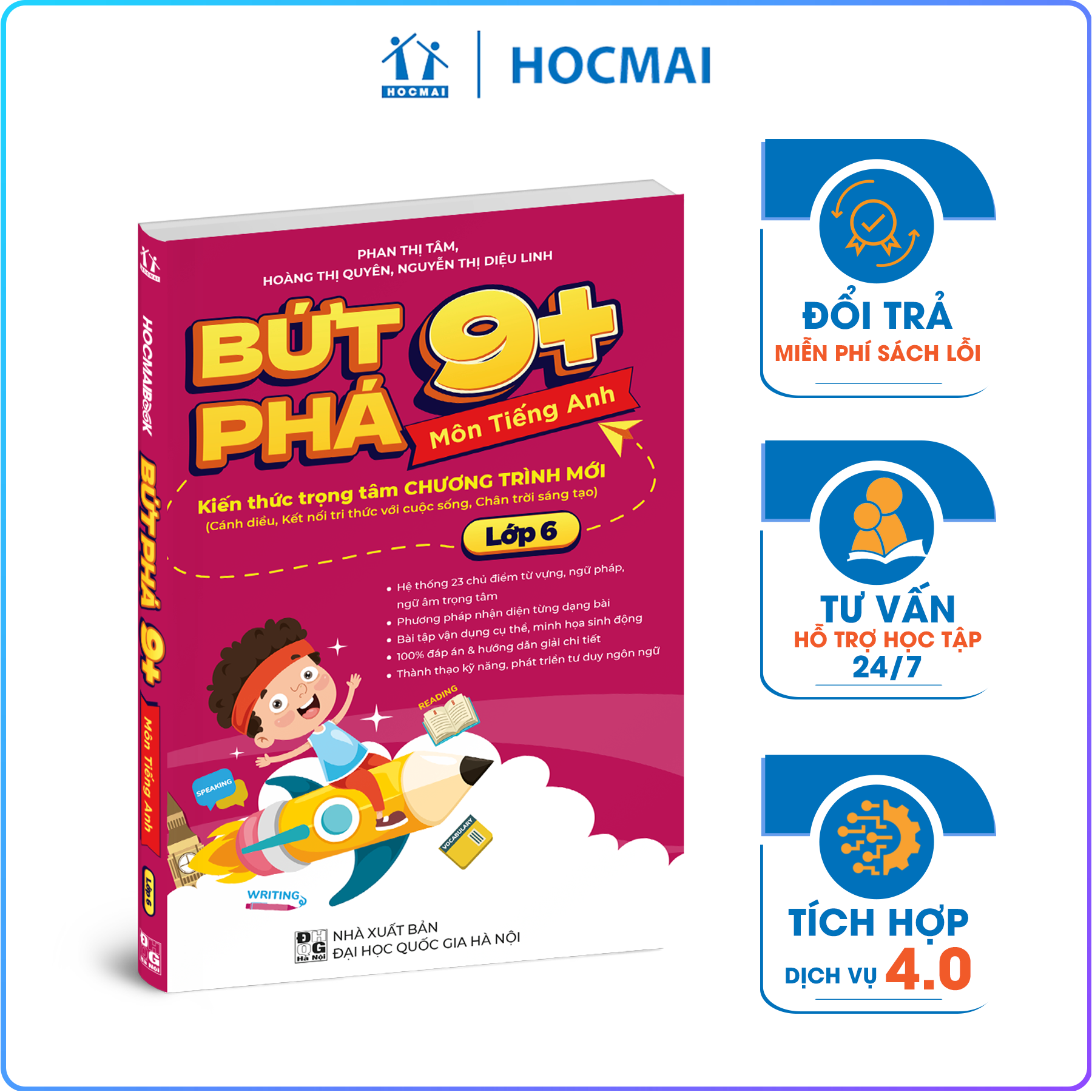 Sách - Combo Bứt phá 9+ lớp 6 - Bộ 4 môn Toán, Ngữ Văn, Tiếng Anh, Khoa học tự nhiên (chương trình mới)