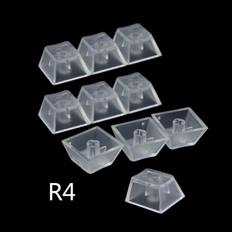 HSV 10Pcs Transparent ABS Keycaps Mechanical keyboard Matte Backlit Key caps For Cherry Gateron Kailh Switch R4 R3 R2 R1