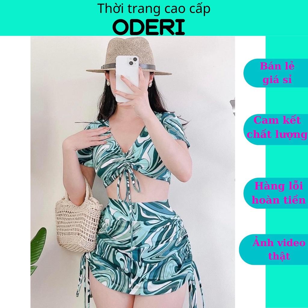 Bikini, Đồ Bơi Đi Biển Hai Mảnh Áo Rút Ngực Quần Rút Dây Hai Bên Hông Dễ Thương Mẫu Mới ODERI HM-103