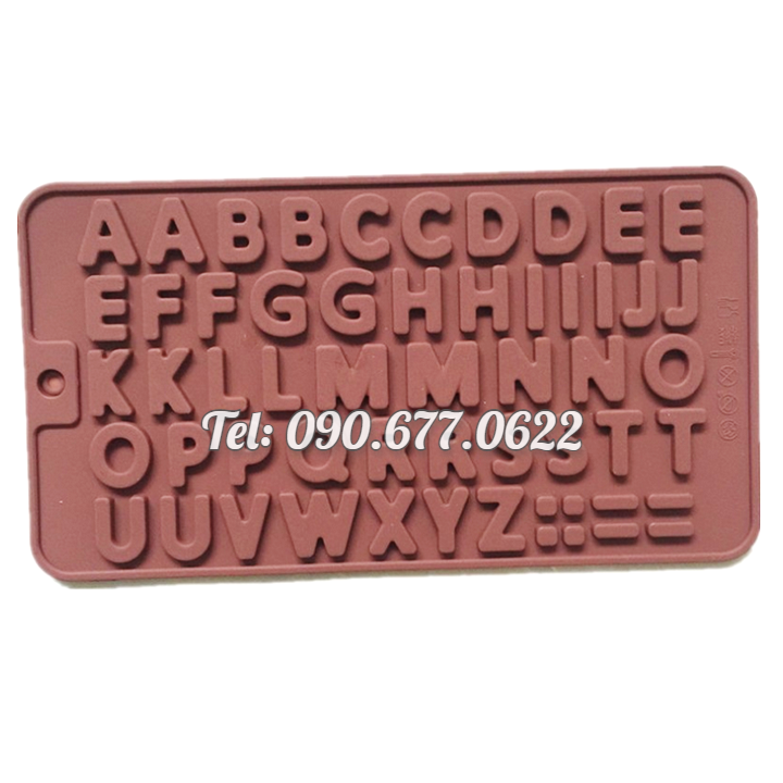 Khuôn silicone làm rau câu, socola chữ cái in hoa – Mã số 1606