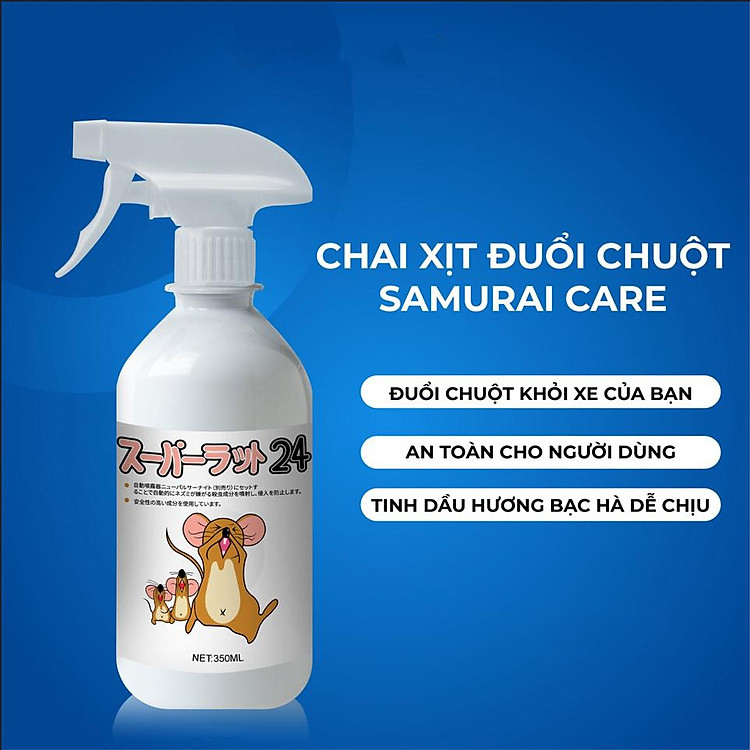 Chai Xịt Đuổi Chuột Samurai Care Hương Bạc Hà Đuổi Chuột Hiệu Quả Dùng Trong Nhà Và Ô Tô Không Chút Độc Hại Thân Thiện Môi Trường