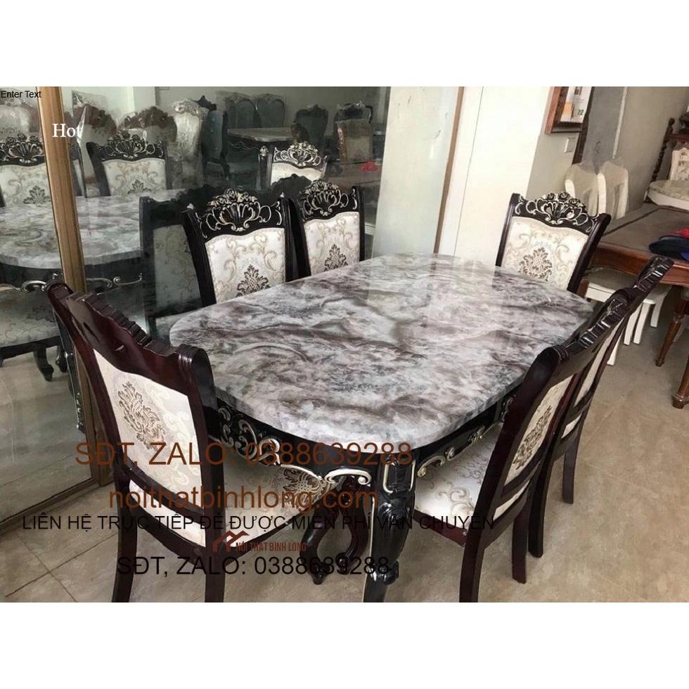 Bộ bàn ghế ăn tân cổ điển nhập khẩu ms 03