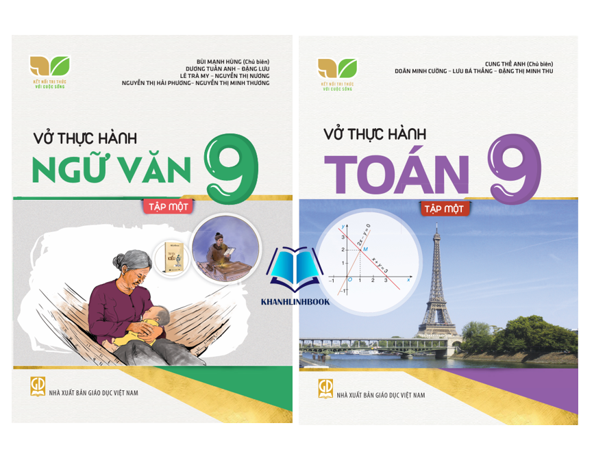 Sách - Combo Vở thực hành Toán + Ngữ Văn 9 (Kết nối tri thức với cuộc sống)