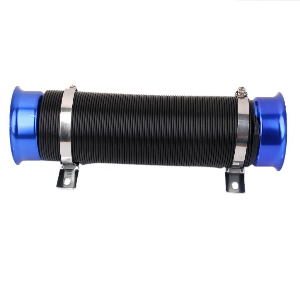 Universal Hose Flex Tube Flexible Air Intake for Car Blue